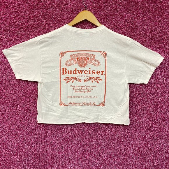World Renowned Budweiser King Of Beers Crop Top Promo T-Shirt Medium - Picture 1 of 5